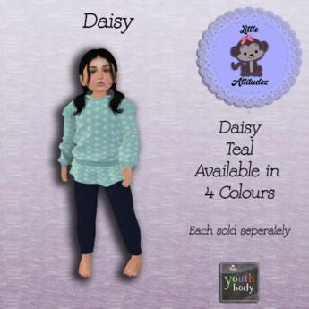 Second Life Marketplace - * L.A * Daisy Teal Youth